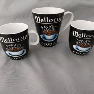 Mellocup Coffee Mug & Two Mellocup Capuccino Cups : Ceramic Mug Set